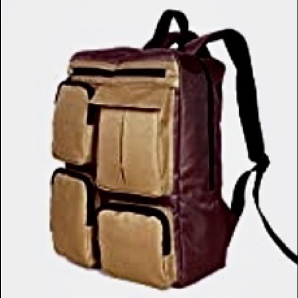 🤎New Travel 2-Tone Brown Large Canv… - Picture 5 of 5